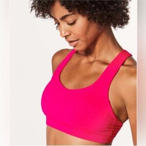 lululemon athletica Bright Pink Scoop Sports Bra